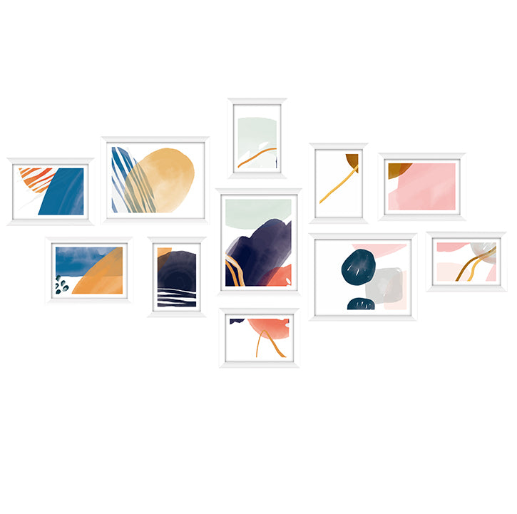 Artiss 11PCS Photo Frame Set 5x7" 6x8" 8x10" White, Durable Polymer, Hanging Accessories - SuperSaverAU - view 1