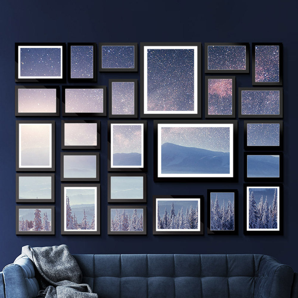 Artiss 26PCS Photo Frame Set, Black, for 3R-8R Prints, Includes Hanging Accessories - SuperSaverAU - view 7