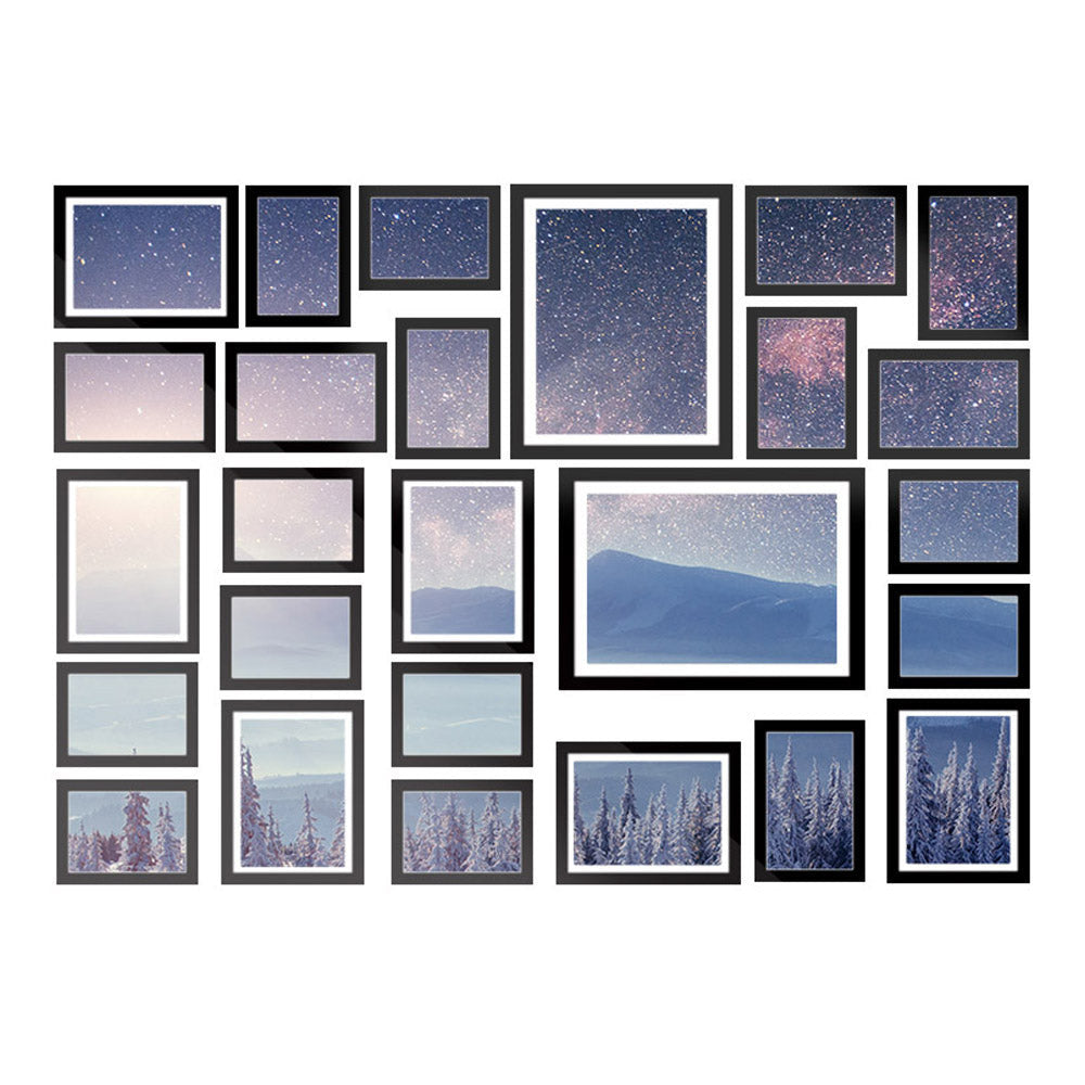 Artiss 26PCS Photo Frame Set, Black, for 3R-8R Prints, Includes Hanging Accessories - SuperSaverAU - view 1
