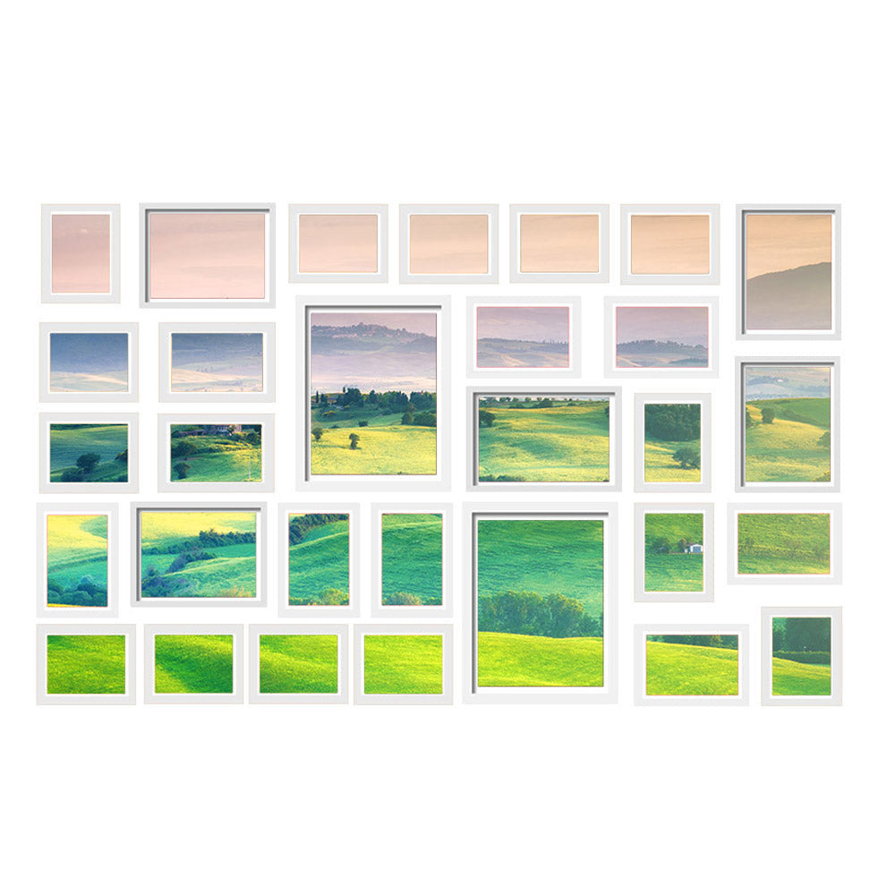 Artiss 30PCS Photo Frame Set 8x10" 5x7" 4x6" 3.5x5" White, Durable Polymer, Hanging Accessories - SuperSaverAU - view 1