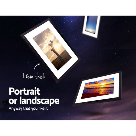 Artiss 3PCS A3 Photo Frame Set Black - Durable Polymer, Portrait/Landscape - SuperSaverAU - view 2