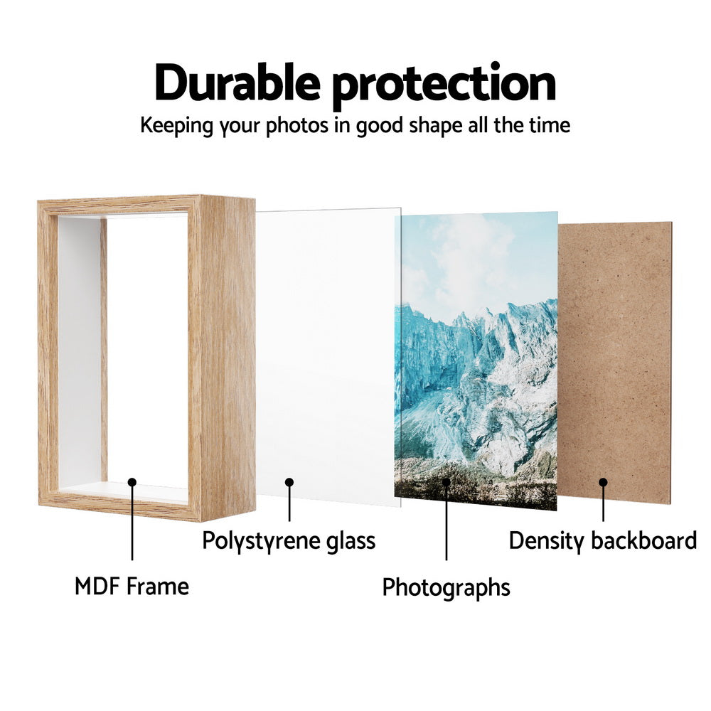 Artiss 3-Piece Photo Frame Set 10.5x15.5cm MDF for 7.5x12.5cm Prints - SuperSaverAU - view 2