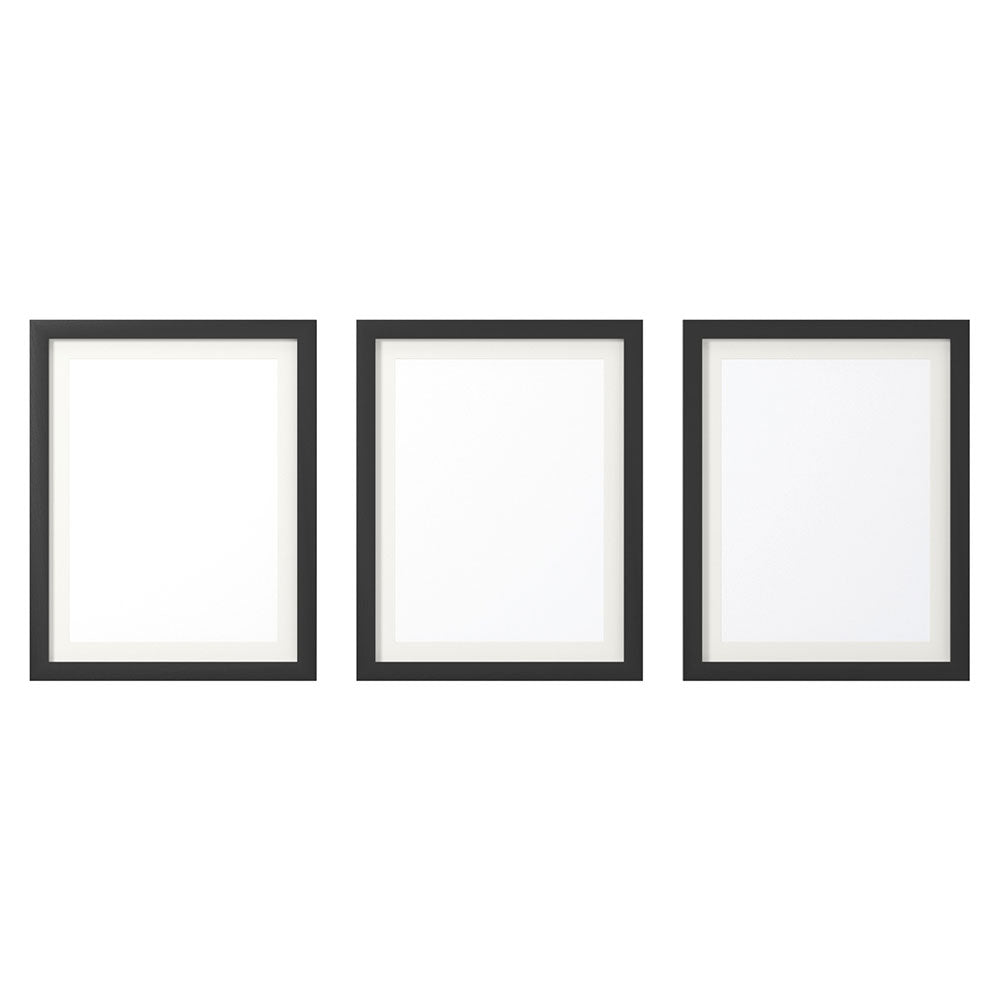 Artiss 3-Piece Photo Frame Set for 10"x14" Prints, Black, Durable MDF, Wall Hanging - SuperSaverAU - view 1