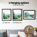 Artiss 3-Piece Photo Frame Set for 10"x14" Prints, Black, Durable MDF, Wall Hanging - SuperSaverAU - view 4