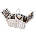 Alfresco 2 Person Willow Picnic Basket Set - White