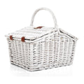 Alfresco 2 Person Willow Picnic Basket Set - White