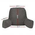 Giselle Bedding Reading Pillow – Grey with Lumbar Support