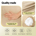 Giselle Bedding Back Pillow 49x49x15cm Oatmeal, Ergonomic Lumbar Support - SuperSaverAU - view 4