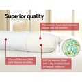 Giselle Bedding Bamboo Body Pillow 120x36x24cm, Gel Memory Foam, Machine Washable - SuperSaverAU - view 5