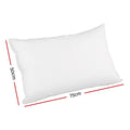 Giselle Bedding Duck Feather Down Twin Pack Pillow 75x50cm, 1kg Filling, Hypo-allergy - SuperSaverAU - view 2