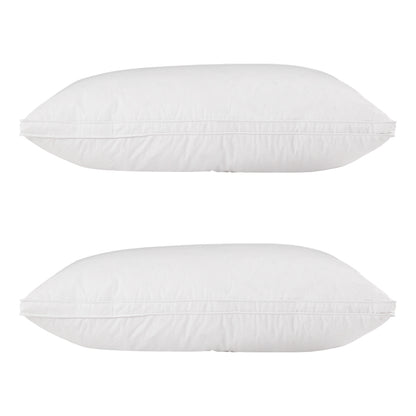 Giselle Bedding Duck Feather Down Twin Pack Pillow 75x50cm, 1kg Filling, Hypo-allergy