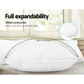 Giselle Bedding Duck Feather Down Twin Pack Pillow 75x50cm, 1kg Filling, Hypo-allergy - SuperSaverAU - view 5