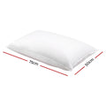 Giselle Bedding Goose Feather & Down Pillow Twin Pack 75cm x 50cm Hypo-Allergenic - SuperSaverAU - view 2