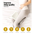 Giselle Bedding Memory Foam Knee Pillow 32cm x 18cm x 20cm, Ergonomic Design, Machine Washable - SuperSaverAU - view 3