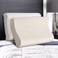 Giselle Bedding Natural Latex Pillow 2-Zone Twin Pack 60x40cm, Eco-Friendly, Breathable - SuperSaverAU - view 1