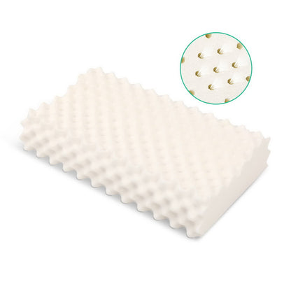 Giselle Bedding Natural Latex Pillow Twin Pack 60x36cm, Anti-Dust Mite, Washable Cover