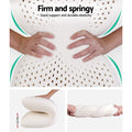 Giselle Bedding Natural Latex Pillow Set of 2 - Eco-Friendly, Breathable, Washable - SuperSaverAU - view 4
