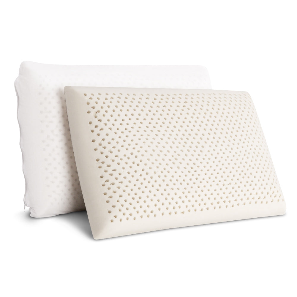 Giselle Bedding Natural Latex Pillow Set of 2 - Eco-Friendly, Breathable, Washable - SuperSaverAU - view 8