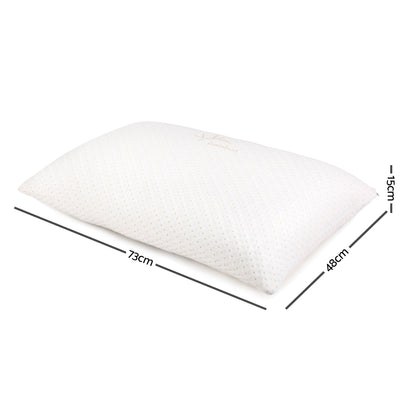 Giselle Bedding Memory Foam Pillow Twin Pack, Bamboo Cover, Hypoallergenic, 73cm x 48cm