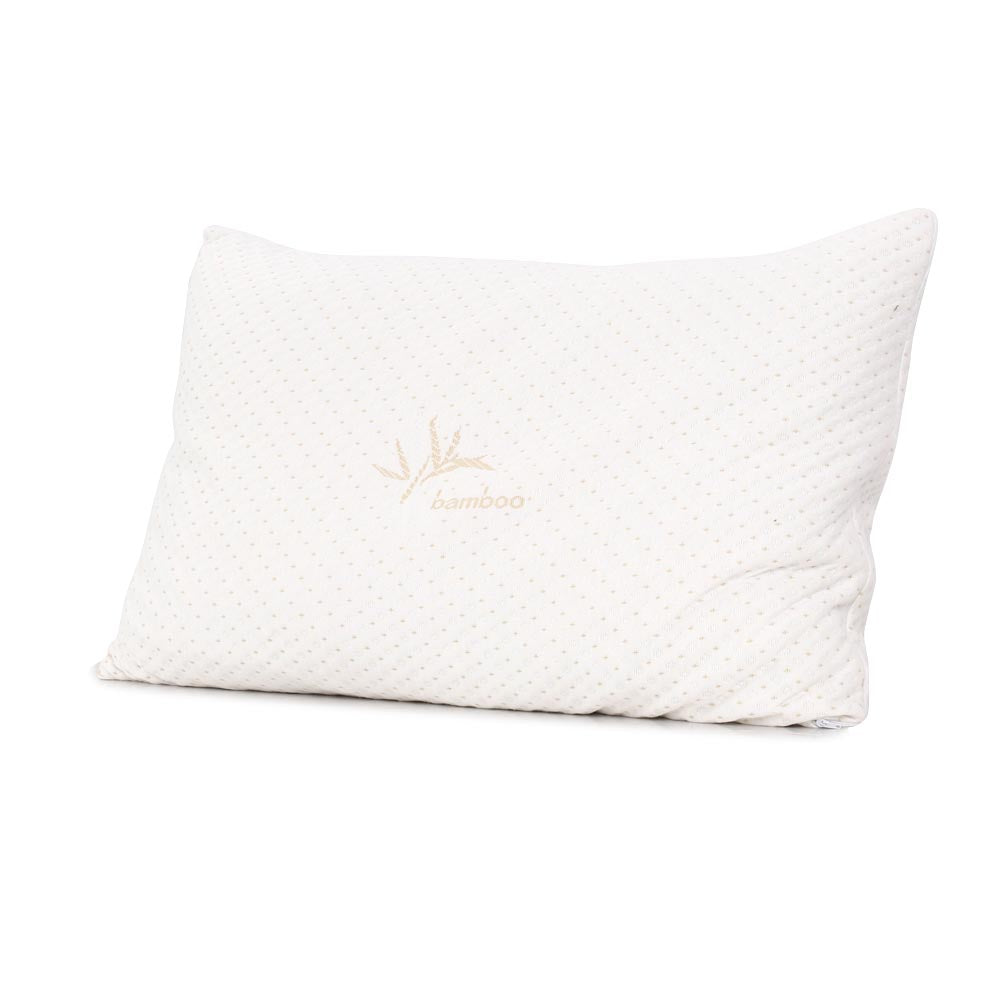 Giselle Bedding Memory Foam Pillow Twin Pack, Bamboo Cover, Hypoallergenic, 73cm x 48cm