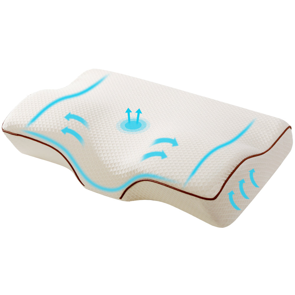 Giselle Bedding Memory Foam Pillow 60cm x 35cm, Butterfly Design, Washable Cover - SuperSaverAU - view 6