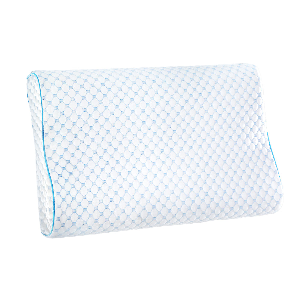 Giselle Bedding Memory Foam Pillow 60x40cm Cool Gel Ice Silk Cover - SuperSaverAU - view 7