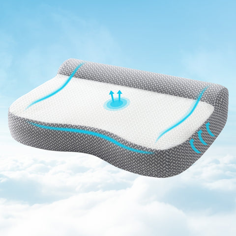Giselle Bedding Memory Foam Pillow 58cm x 39cm - Ergonomic Neck Support, Washable Cover - SuperSaverAU - view 1
