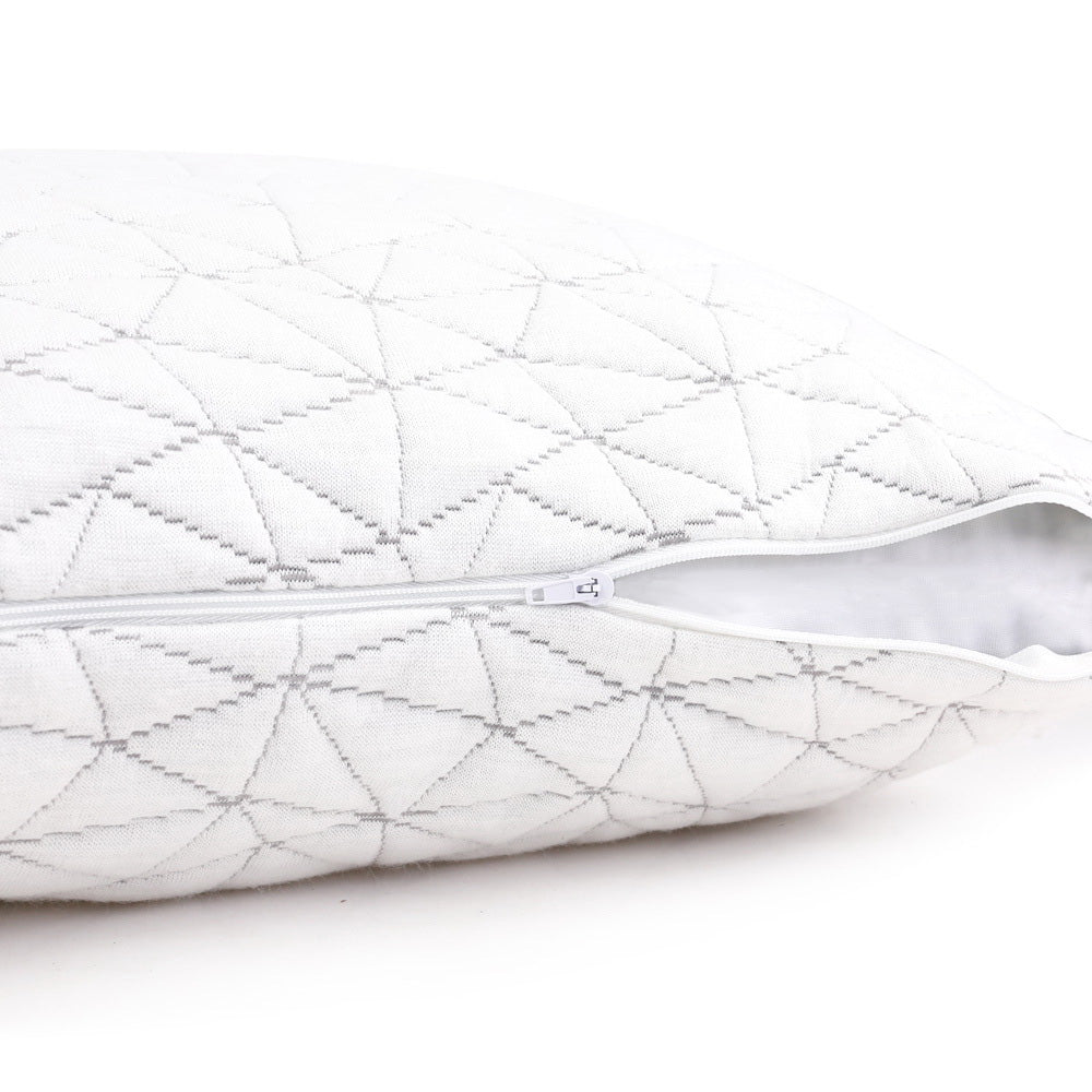 Giselle Bedding Memory Foam Pillow King Size Twin Pack - Gel-Infused, Hypoallergenic