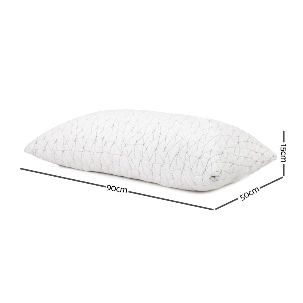 Giselle Bedding Memory Foam Pillow King Size Twin Pack - Gel-Infused, Hypoallergenic - SuperSaverAU - view 2