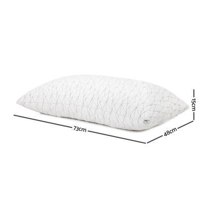 Giselle Bedding Memory Foam Pillow Twin Pack - Gel-Infused, Hypoallergenic, 73cm x 48cm