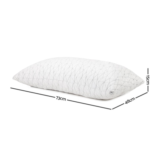 Giselle Bedding Memory Foam Pillow Twin Pack - Gel-Infused, Hypoallergenic, 73cm x 48cm