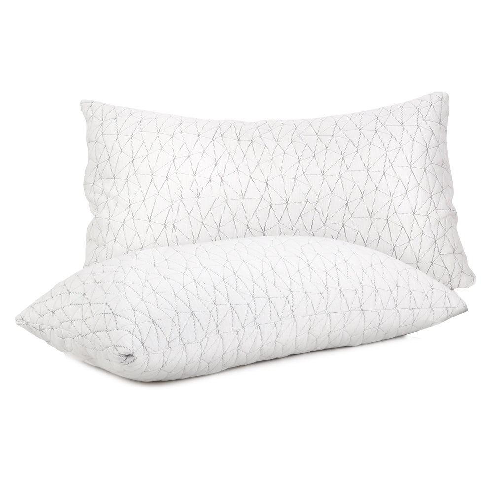 Giselle Bedding Memory Foam Pillow Twin Pack - Gel-Infused, Hypoallergenic, 73cm x 48cm
