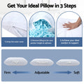 Giselle Bedding Adjustable Shredded Memory Foam Pillow 70 x 45CM - Dual-Layer Design - SuperSaverAU - view 5