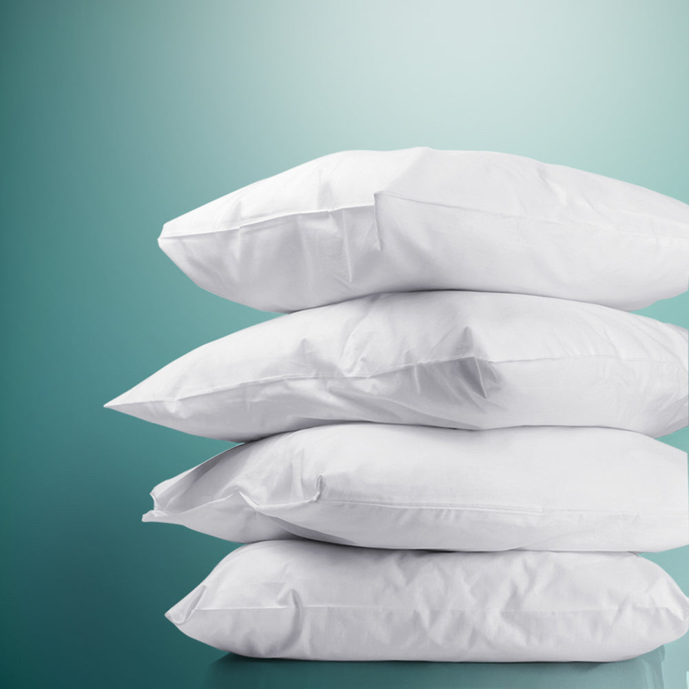 Giselle Bedding Set of 4 Pillows 48x73cm - 2 Firm & 2 Medium, Cotton Cover - SuperSaverAU - view 1