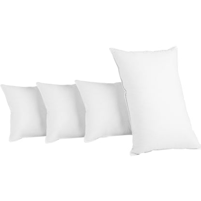 Giselle Bedding Set of 4 Pillows 48x73cm - 2 Firm & 2 Medium, Cotton Cover