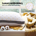 Giselle Bedding Microfibre Pillow 70x45x25cm - 1kg Filling, Non-Allergenic, Soft Cover - SuperSaverAU - view 5