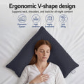 Giselle Bedding V Shape Nursing Body Pillow – Grey Full Body Support