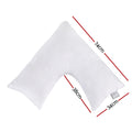 Giselle Bedding V Shape Boomerang Nursing Pillow – White
