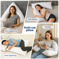 Giselle Bedding V Shape Boomerang Nursing Pillow – White