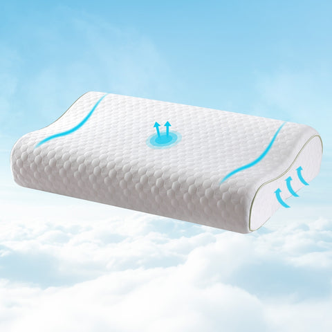 Giselle Bedding Memory Foam Pillow 60cm x 40cm - Ergonomic, Removable Cover - SuperSaverAU - view 1