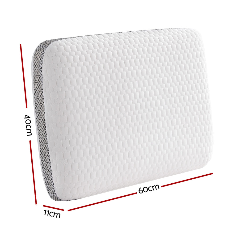 Giselle Bedding Memory Foam Pillow 60cm x 40cm x 11cm, Breathable, Washable Cover - SuperSaverAU - view 2