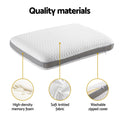 Giselle Bedding Memory Foam Pillow 60cm x 40cm x 11cm, Breathable, Washable Cover - SuperSaverAU - view 4