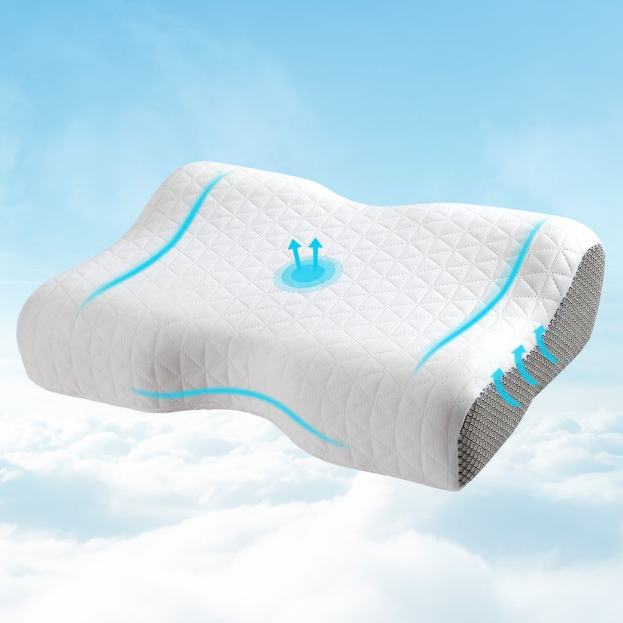 Giselle Bedding Memory Foam Pillow 50cm x 34cm - Ergonomic, Breathable, Washable - SuperSaverAU - view 1