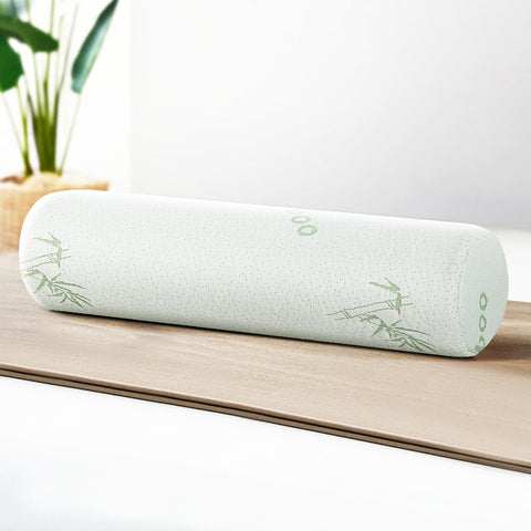 Giselle Bedding Memory Foam Pillow Roll 45cm x 11cm with Bamboo Cover - SuperSaverAU - view 1