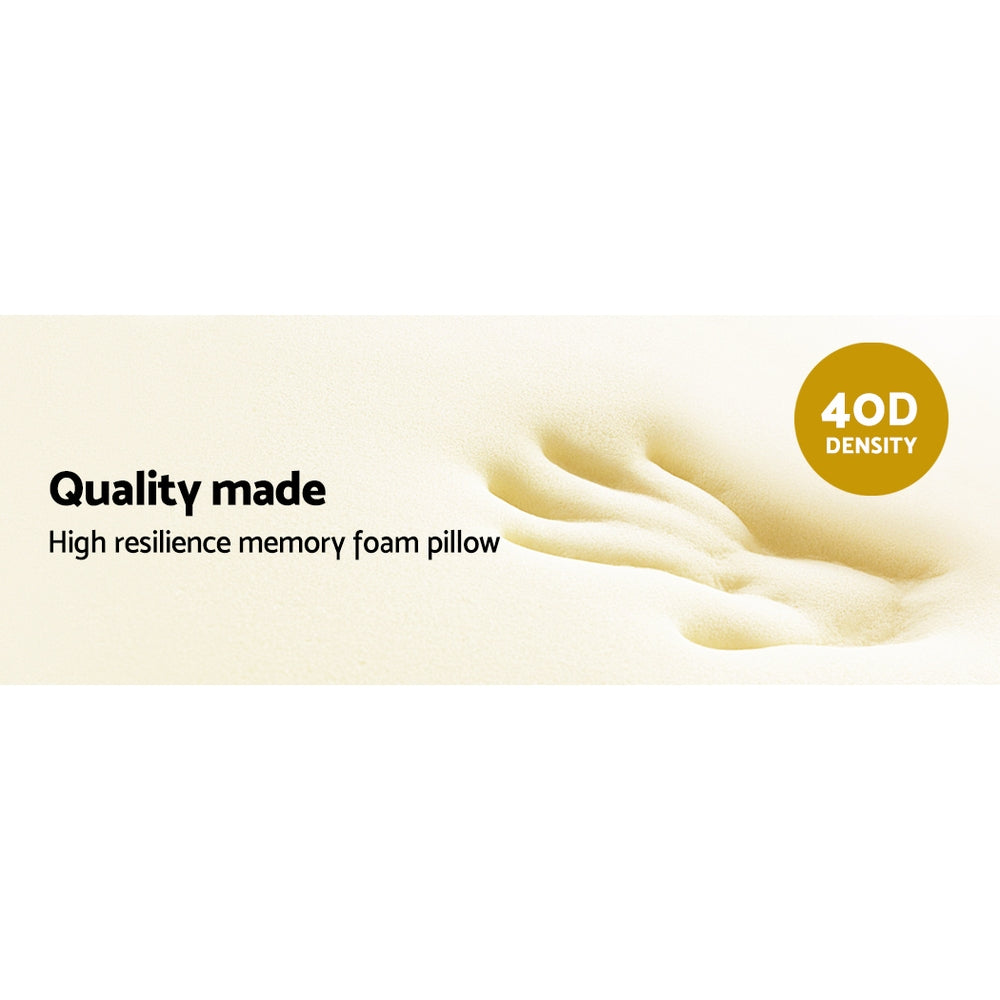 Giselle Bedding Memory Foam Pillow Roll 45cm x 11cm with Bamboo Cover - SuperSaverAU - view 3