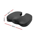 Giselle Bedding Memory Foam Seat Cushion 45cm x 36cm x 8cm Black, Ergonomic Design, Pressure Relief - SuperSaverAU - view 2