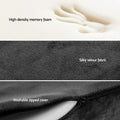 Giselle Bedding Memory Foam Seat Cushion 45cm x 36cm x 8cm Black, Ergonomic Design, Pressure Relief - SuperSaverAU - view 5