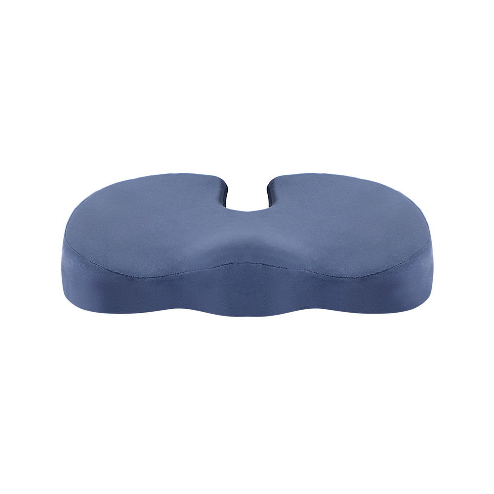 Giselle Bedding Memory Foam Seat Cushion 45cm x 36cm x 8cm Blue, Ergonomic Support - SuperSaverAU - view 2