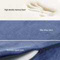 Giselle Bedding Memory Foam Seat Cushion 45cm x 36cm x 8cm Blue, Ergonomic Support - SuperSaverAU - view 4