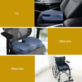 Giselle Bedding Memory Foam Seat Cushion 45cm x 36cm x 8cm Blue, Ergonomic Support - SuperSaverAU - view 5